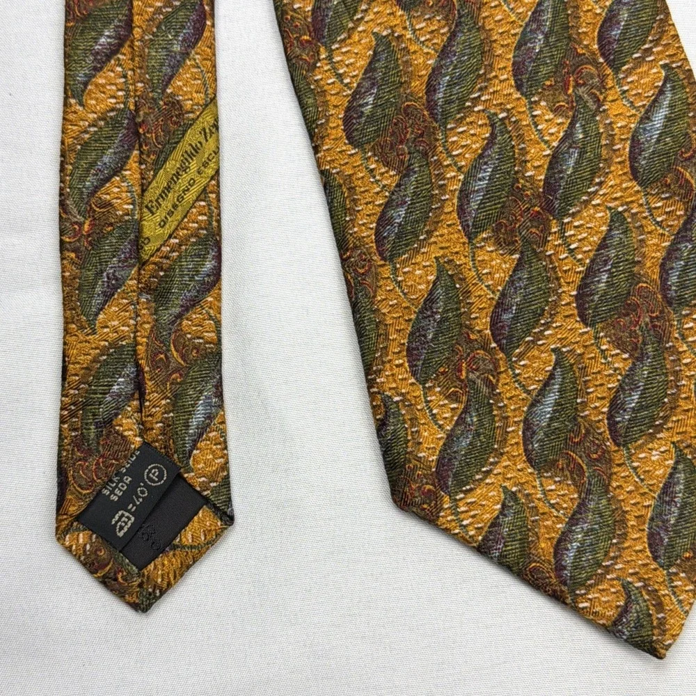 Ermenegildo Zegna Men's Tie 100% Silk Multicolor / Made in‎ Italy /60